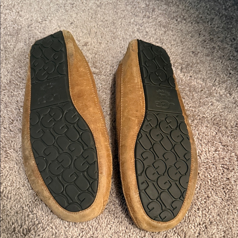 UGG Men's Tan Suede Slip-On Loafers - Picture 2 of 2